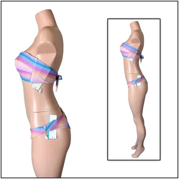 Beach Bunny  Lover Bandeau Top & Tango Bottom - Dawn Ombre $218 - Picture 4 of 12